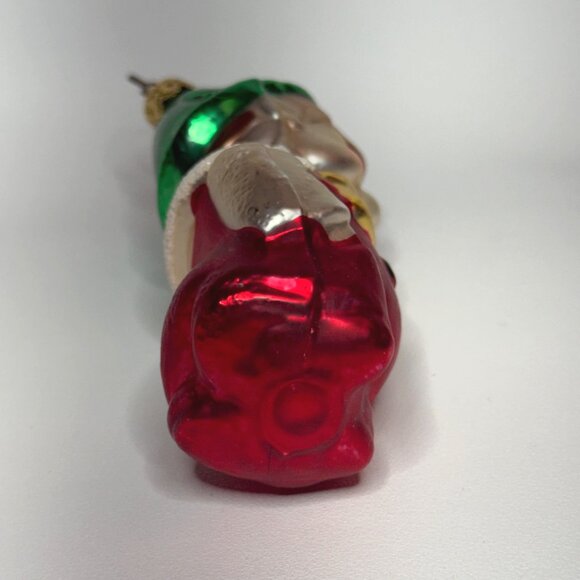 Vintage 90's Old World Christmas Inge Glas Pinocchio Elf Ornament 4-1/2" - Picture 6 of 6